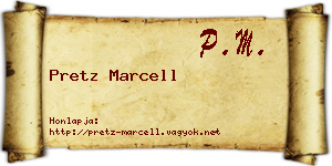 Pretz Marcell névjegykártya